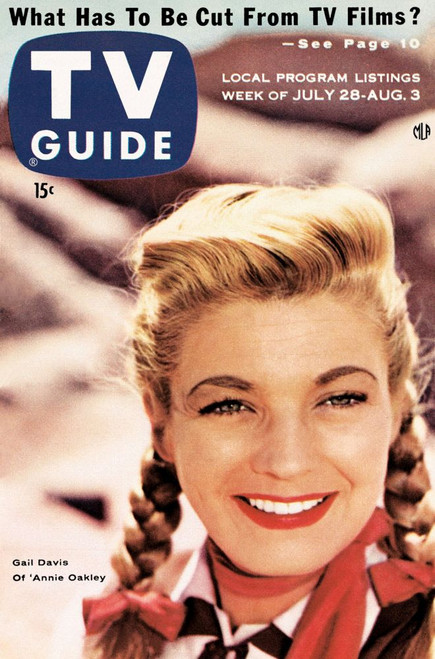 Annie Oakley, Gail Davis, Tv Guide Cover, July 28 - August 3, 1956. Tv Guide/Courtesy Everett Collection Poster Print