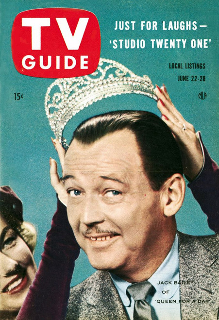 Queen For A Day, Jack Bailey, Tv Guide Cover, June 22-28, 1957. Tv Guide/Courtesy Everett Collection Poster Print