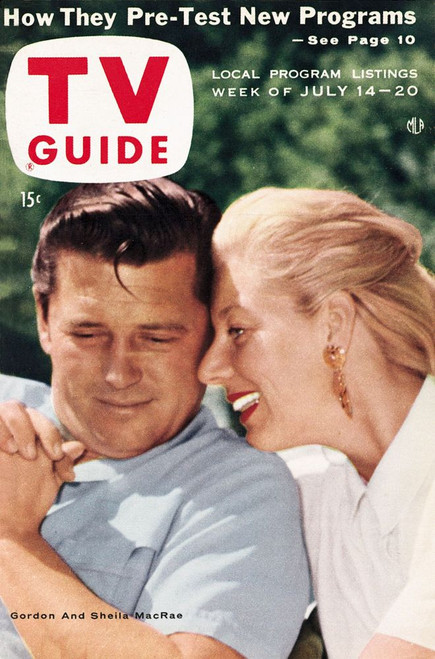 The Gordon Macrae Show, From Left: Gordon Macrae, Sheila Macrae, Tv Guide Cover, July 14-20, 1956. Tv Guide/Courtesy Everett Collection Poster Print