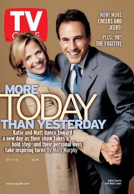 Today, Katie Couric & Matt Lauer, Tv Guide Cover, October 7-13, 2000. Tv Guide/Courtesy Everett Collection Poster Print