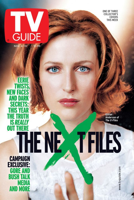 The X-Files, Gillian Anderson, Tv Guide Cover, November 4-10, 2000. Ph: Alberto Tolot. Tv Guide/Courtesy Everett Collection Poster Print