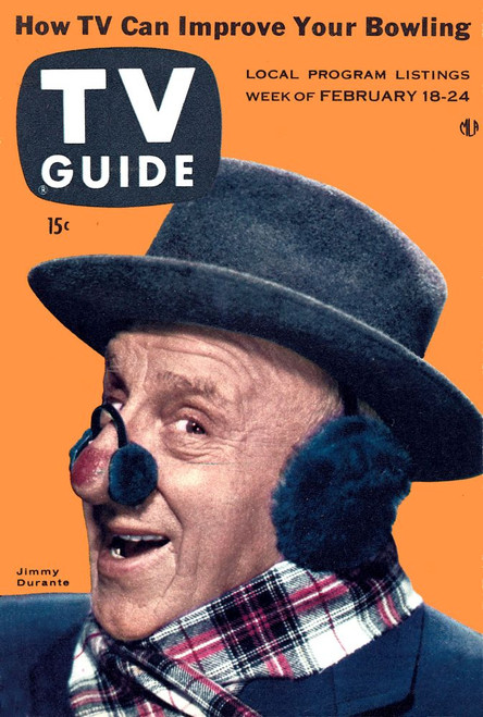 The Jimmy Durante Show, Jimmy Durante, Tv Guide Cover, February 18-24, 1956. Tv Guide/Courtesy Everett Collection Poster Print