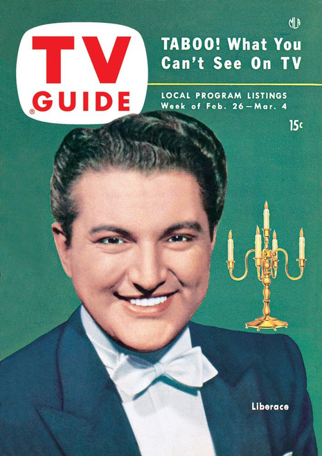 The Liberace Show, Liberace, Tv Guide Cover, February 26 - March 4, 1954. Tv Guide/Courtesy Everett Collection Poster Print