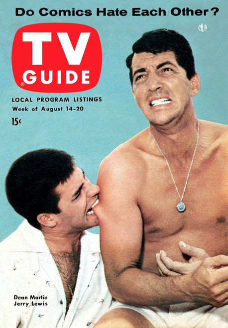 The Colgate Comedy Hour, From Left: Jerry Lewis, Dean Martin, August 14-20, 1954. Tv Guide/Courtesy Everett Collection Poster Print