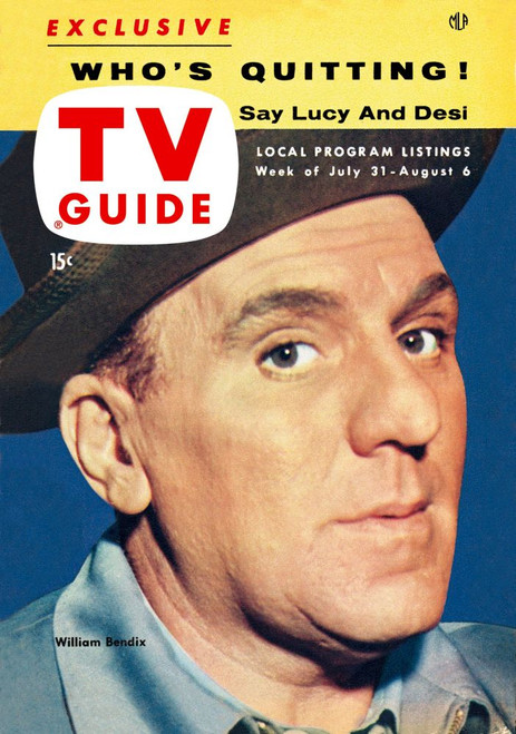 The Life Of Riley, William Bendix, Tv Guide Cover, July 31- - August 6, 1954. Tv Guide/Courtesy Everett Collection Poster Print