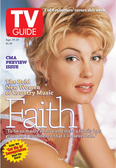 Faith Hill, Tv Guide Cover, September 19-25, 1998. Tv Guide/Courtesy Everett Collection Poster Print