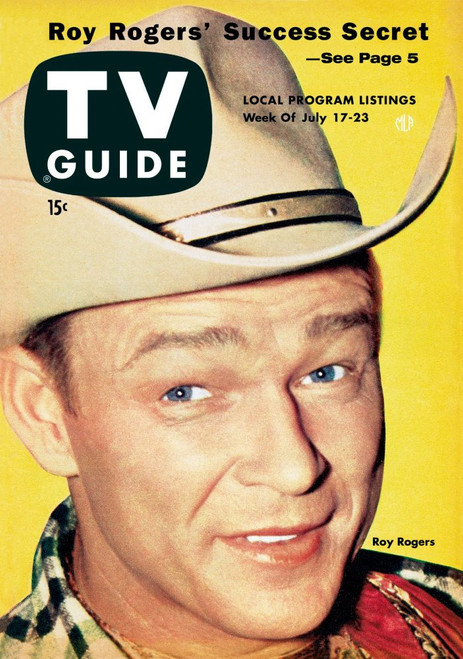 The Roy Rogers Show, Roy Rogers, Tv Guide Cover, July 17-23, 1954. Tv Guide/Courtesy Everett Collection Poster Print