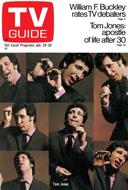 This Is Tom Jones, Tom Jones, Tv Guide Cover, January 24-30, 1970. Ph: Prigent. Tv Guide/Courtesy Everett Collection Poster Print