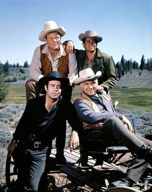 Bonanza, Clockwise: Dan Blocker, Michael Landon, Lorne Greene, Pernell Roberts, 1959-1973. Poster Print