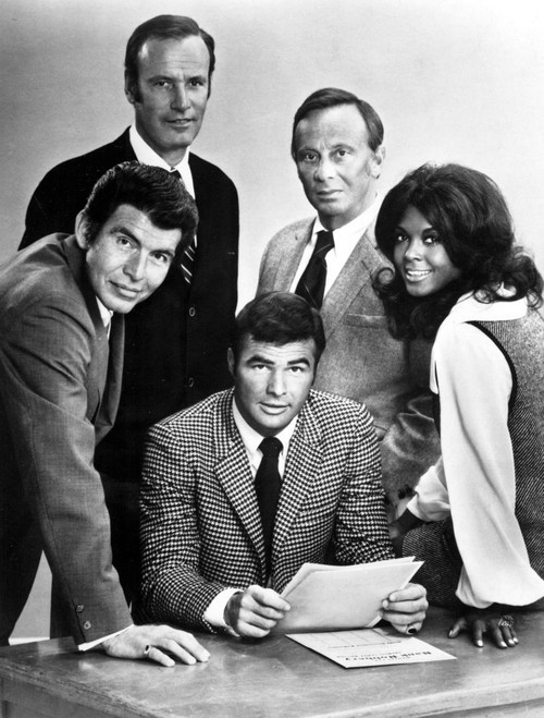 Dan August, Ned Romero, Richard Anderson, Burt Reynolds, Norman Fell, Ena Hartman, 1970-71 Poster Print