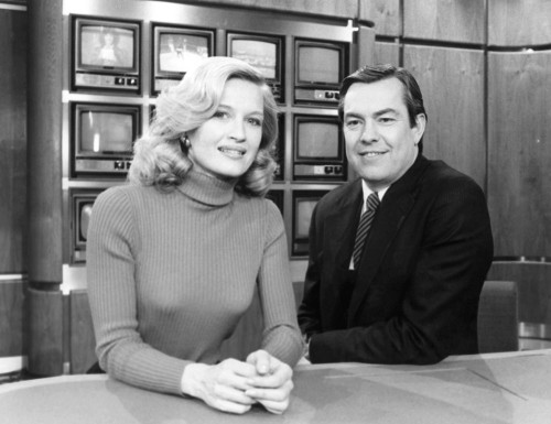 Cbs Early Morning News, Diane Sawyer, Bill Kurtis,, 1982-87, � Cbs / Courtesy: Everett Collection Poster Print