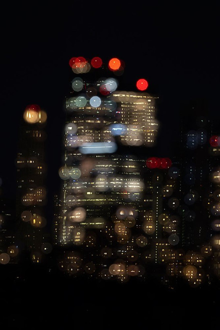 USA-New York New York City skyline at night double exposure Poster Print - Hollice Looney # VARPDXUS33HLL0016