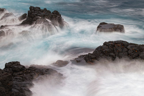 Waves crashing over lava rocks on shoreline of Espanola Island-Galapagos Islands-Ecuador Poster Print - Adam Jones # VARPDXSA07AJE0126