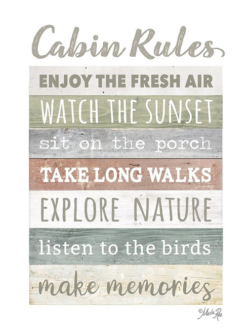 Cabin Rules Poster Print - Marla Rae # VARPDXMAZ5838