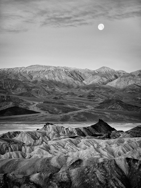 USA-California-Death Valley National Park Moon setting at dawn over Zabriskie Point Poster Print - Ann Collins # VARPDXUS05ACO0490