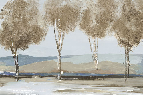 Golden Birch Tree Forest Poster Print - Lera # VARPDXLE231A