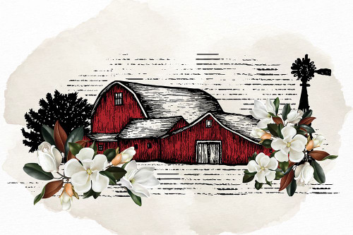Magnolia Barn Poster Print - Kimberly Allen # VARPDXKARC2875A