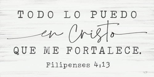 Philippians 4:13 Spanish Poster Print - Lux + Me Designs # VARPDXLUX596