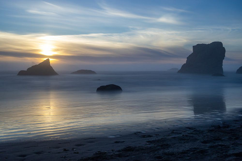 Usa-Oregon-Bandon Bandon Beach-Sunset at the Beach Poster Print - Hollice Looney # VARPDXUS38HLL0174