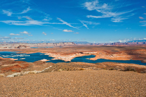 USA-Arizona-Page Glen Canyon National Recreation Area-Lake Powell with low water Poster Print - Bernard Friel # VARPDXUS03BFR0464