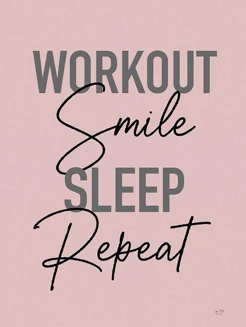 Workout-Smile-Sleep-Repeat Poster Print - Lux + Me Designs # VARPDXLUX609
