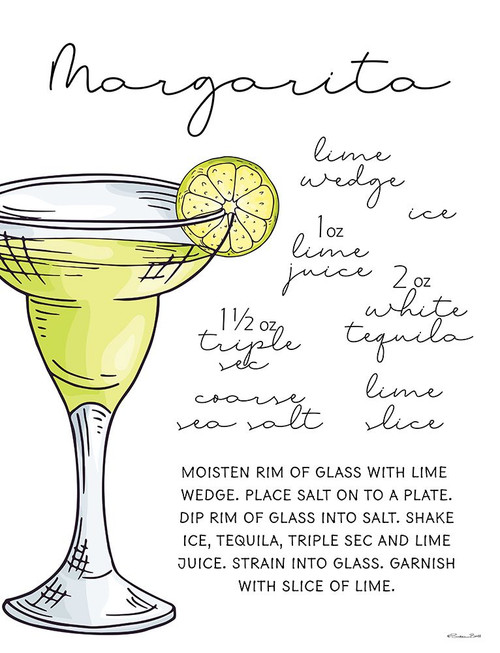 Margarita Recipe Poster Print - Susan Ball # VARPDXSB1063