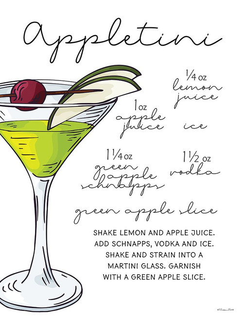 Appletini Recipe Poster Print - Susan Ball # VARPDXSB1066