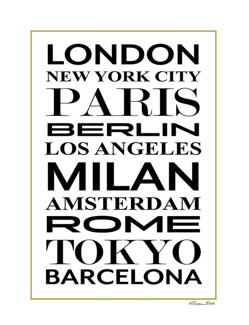 Fashion Cities Poster Print - Susan Ball # VARPDXSB1058