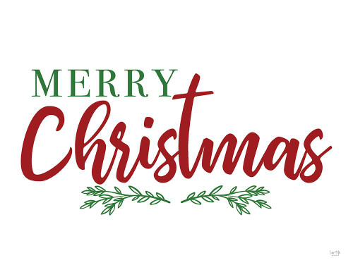 Merry Christmas Poster Print - Lux + Me Designs # VARPDXLUX136