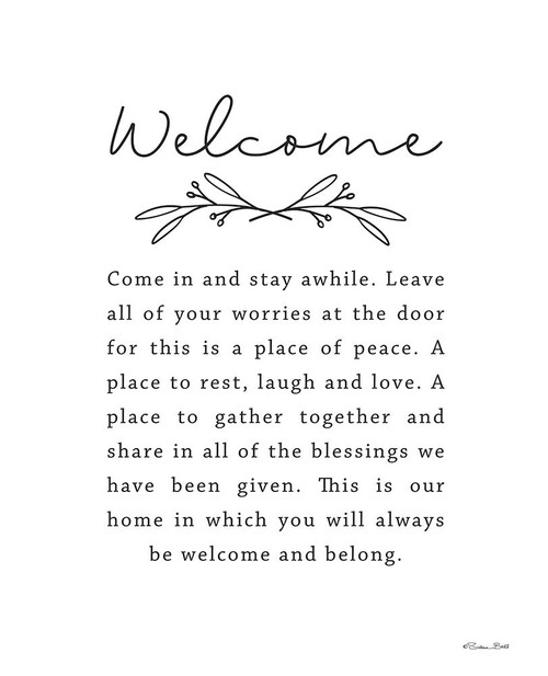 Welcome Poster Print - Susan Ball # VARPDXSB1014