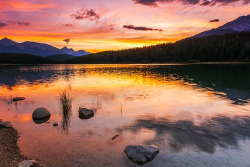 Sunset at Patricia Lake-Jasper National Park-Alberta-Canada Poster Print - Russ Bishop # VARPDXCN01RBS0137
