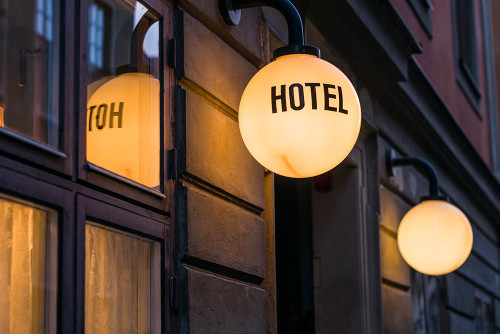 Sweden-Stockholm-Gamla Stan-Old Town-hotel sign Poster Print - Walter Bibikow # VARPDXEU28WBI0376