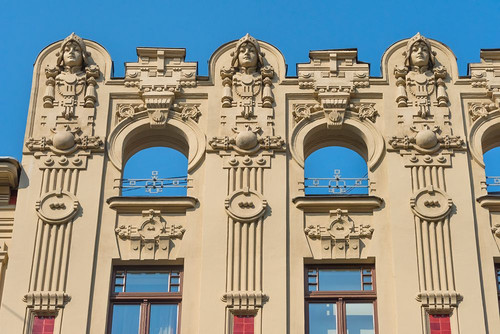 Art Nouveau building on Alberta Street in central Riga-Latvia Poster Print - Keren Su # VARPDXEU39KSU0065