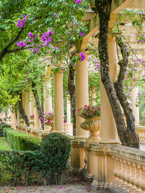 Portugal-Aveiro-Parque Dom Pedro Infante in Aveiro-Stone balustrade with pergola and columns Poster Print - Julie Eggers # VARPDXEU23JEG0568 Portugal-Aveiro-Parque Dom Pedro Infante in Aveiro-Stone balustrade with pergola and columns Poster Print - Julie Eggers # VARPDXEU23JEG0568