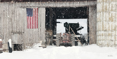 Winter at Patriotic Barn Poster Print - Lori Deiter # VARPDXLD2713