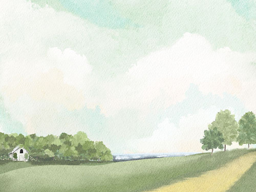 White Barn By The Lake Poster Print - Leah Straatsma # VARPDXLSRC539A