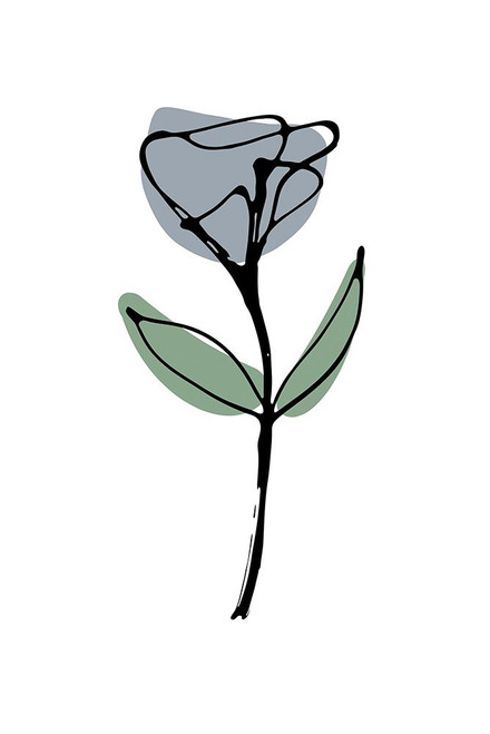 Minimal Blue Bell Flower Poster Print - Andrea Haase # VARPDX82913