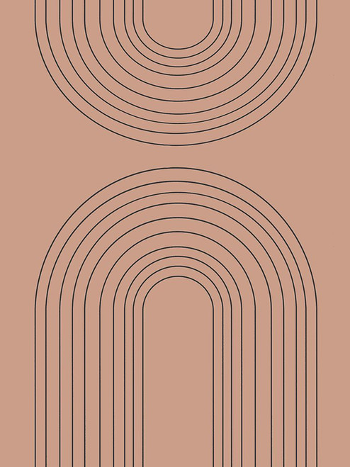 Abstract Rainbow Dusty Coral Poster Print - Leah Straatsma # VARPDXLSRC523A