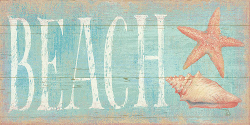 Pastel Beach with Pink Poster Print - Daphne Brissonnet # VARPDX73919