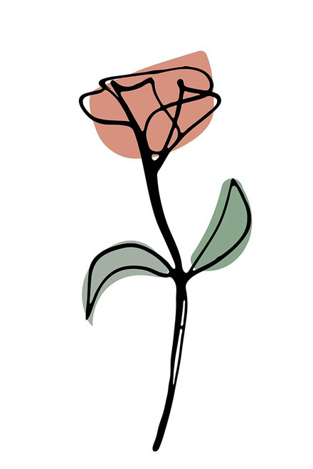 Minimal Rose Flower Poster Print - Andrea Haase # VARPDX82912
