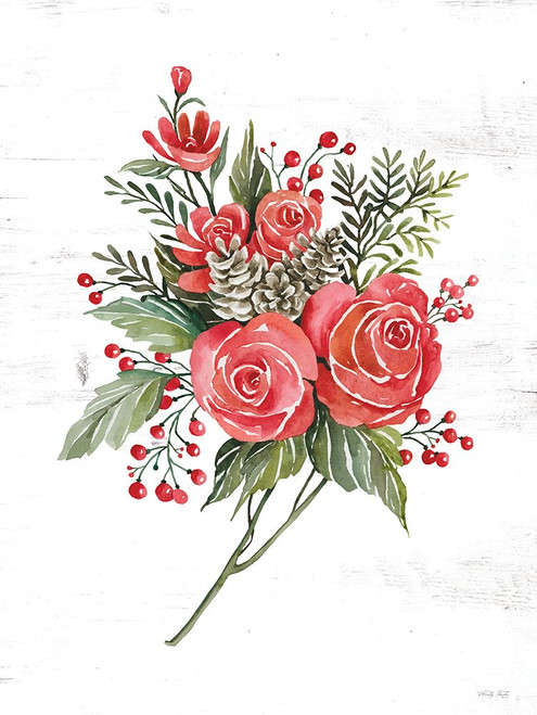 Rose Christmas Botanical Poster Print - Cindy Jacobs # VARPDXCIN3450