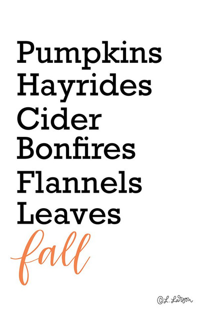 Fall Words Poster Print - Lisa Larson # VARPDXLAR509