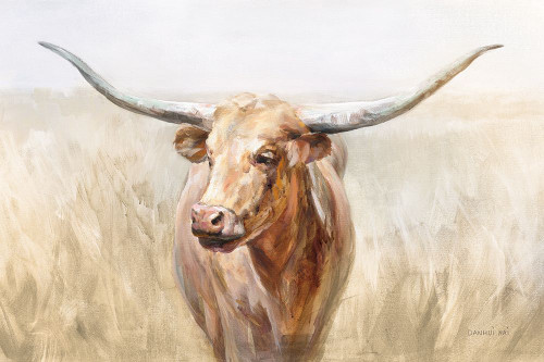 Big Sky Longhorn Neutral Poster Print - Danhui Nai # VARPDX77169
