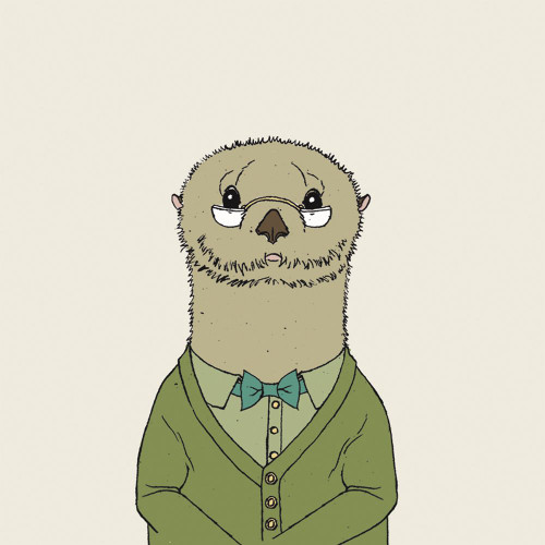 Otter on Cream Poster Print - Wild Apple Portfolio # VARPDX78820