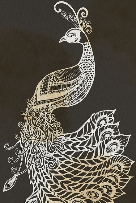 Monotone Peacock Poster Print - Kimberly Allen # VARPDXKARC2911A