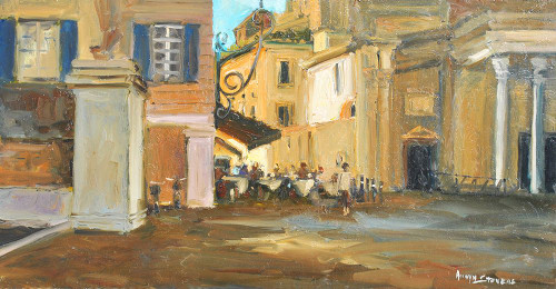 Roman Dining Poster Print - Allayn Stevens # VARPDXAS432