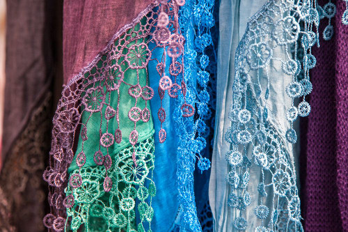 Italy-Venice Colorful Venetian scarfs Poster Print - Julie Eggers # VARPDXEU16JEG1521