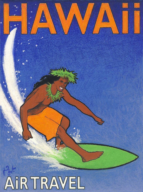 Hawaii Air Travel Poster Print - Jean Pierre Got # VARPDXJPG118269