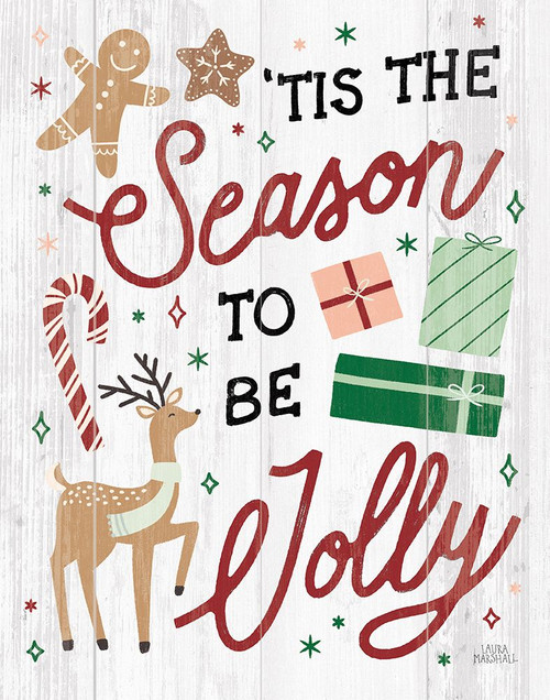 Reindeer Holiday III Shiplap Poster Print - Laura Marshall # VARPDX75796