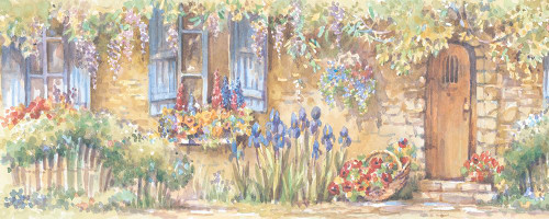 Cottage Flowers Panel II Poster Print - Unknown # VARPDXF100047